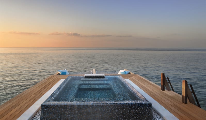 5. Two-Bedroom Overwater Villa_Jaccuzi Dusk